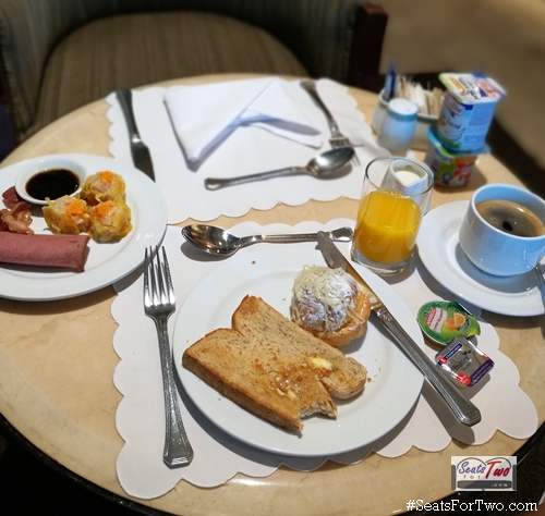 Breakfast at the Club Lounge of the Heritage Hotel Manila