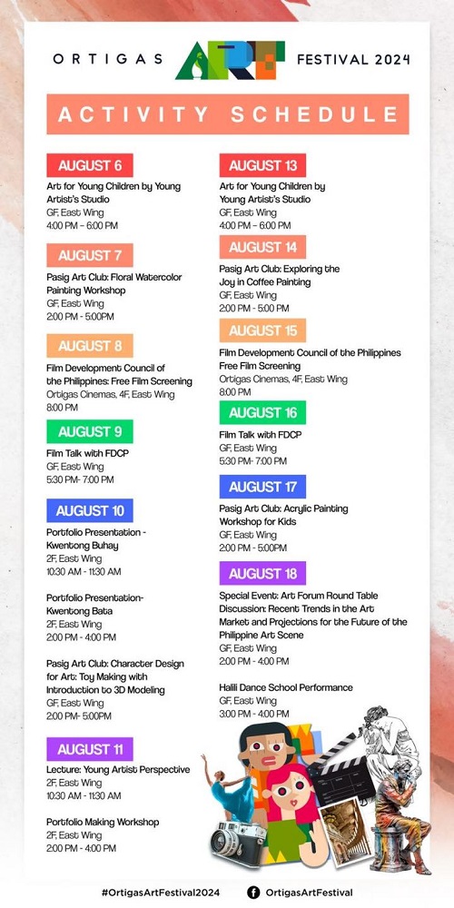 Ortigas Art Festival 2024 Schedule 